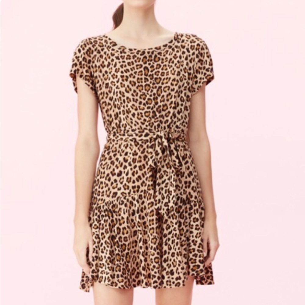 Excellent condtn Linen cheetah Rebecca Taylor